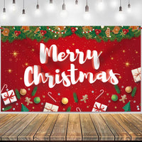 Merry Christmas Banner - 4x5 ft Xmas Party Decor & Home Decorations