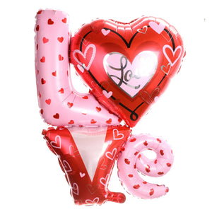 Big Love Shape Foil Balloon for Valentine's Day - Pack of 1 Love Shape Foil Balloon for Decoration