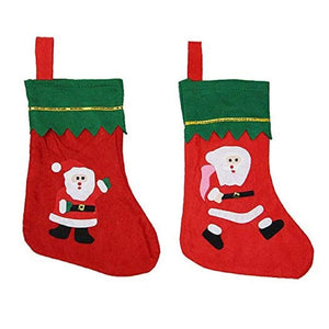 Christmas Decoration Items - 2 Pcs Santa Claus Hanging Stockings for Christmas Home Decor