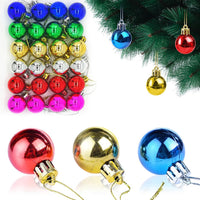 Multicolor Hanging Balls - 24Pcs Christmas Tree Decoration Items