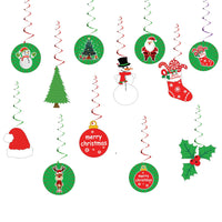 Swirls Decoration for Christmas Party - 12Pcs Christmas Hanging Decoration Items for Home