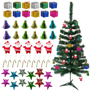 Christmas Decorations Items - 53Pcs Christmas Decorations Items with 3Ft Tree, Stars & Ornaments