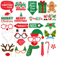 Merry Christmas Photoprops - 26 Pcs Merry Christmas Decoration Photoprop (Cardstock)