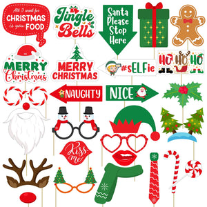 Merry Christmas Photoprops - 26 Pcs Merry Christmas Decoration Photoprop (Cardstock)