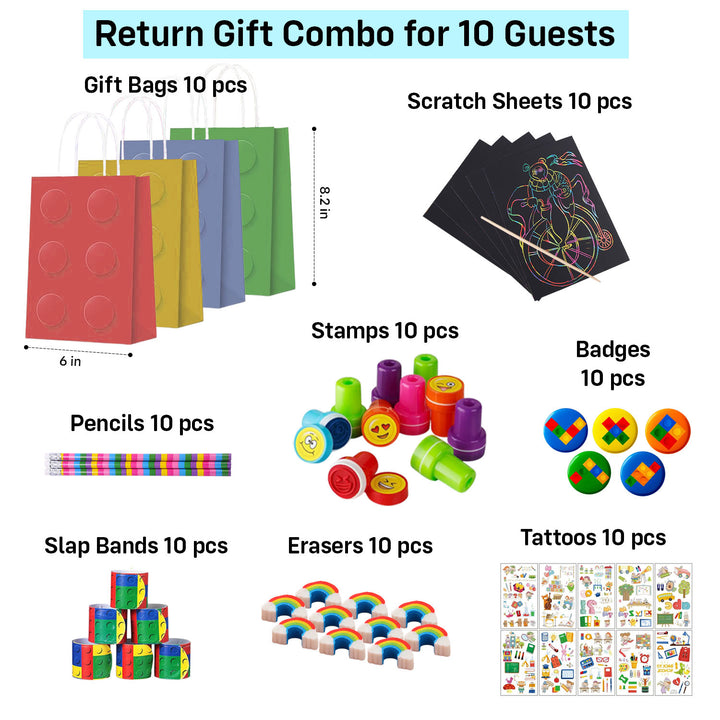 Party Propz Dinosaur Theme Return Gifts Combo - 70Pcs for 10 Guests | Birthday Return Gifts for Kids | Return Gifts for Kids | Party Favours for Kids | Return Gifts for Kids Age 6 and Above (Copy)