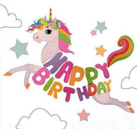 Party Propz Happy Birthday Unicorn Banners for Birthday Reception Decoration Set of 1 Pc Multicolor