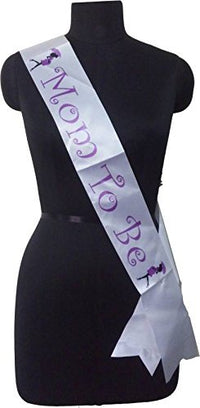 Party Propz Silver Mom To Be Sash - 1Pc, For Baby Shower | Mom To Be Props | Baby Shower Gifts | Baby Shower Decoration Items | Baby Shower Props For Photoshoot | Props For Maternity Photoshoot