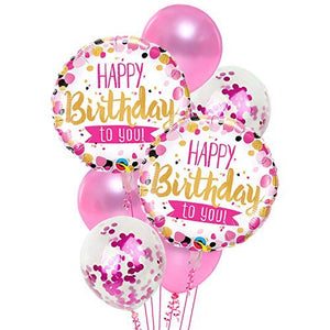Birthday Balloons for Decoration - 7 Pcs Confetti Balloons