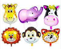 Party Propz Animal Foil Balloons - Huge 6 Pcs | Jungle Theme Balloons For Decoration | Latex, Foil Balloons For Decoration | Animal Party Balloons For Decoration | Balloon For Birthday Decoration Boys, Girls