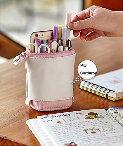 Party Propz Purple Pencil Pouch for Girls -Telescopic Pencil Pouches for Stationary | Aesthetic Pencil Case for College Students | School Pouch, Girls Stylish Korean Bag | Japanese Stationery Pouch