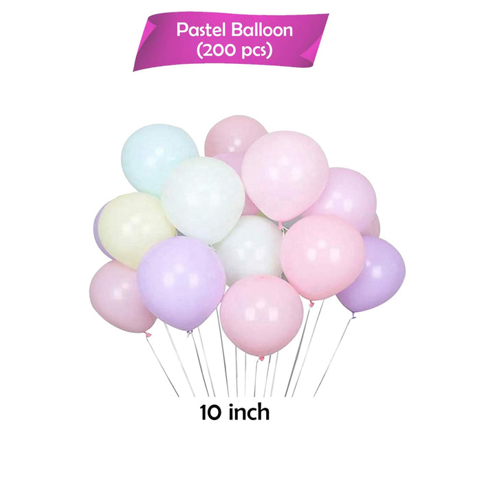 Party Propz Rubber Pastel Colored Balloons For Baby Shower/Birthday/Party Decoration (Pack of 200)