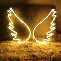 Party Propz Wings Neon Lights Or Neon Signs - Wing Lights For Girls Room Decoration, Birthday Gift For Girls, Neon Signs Decor For Room Wall, Neon Led Lights, Neon Sign Board, Ambient Light For Room