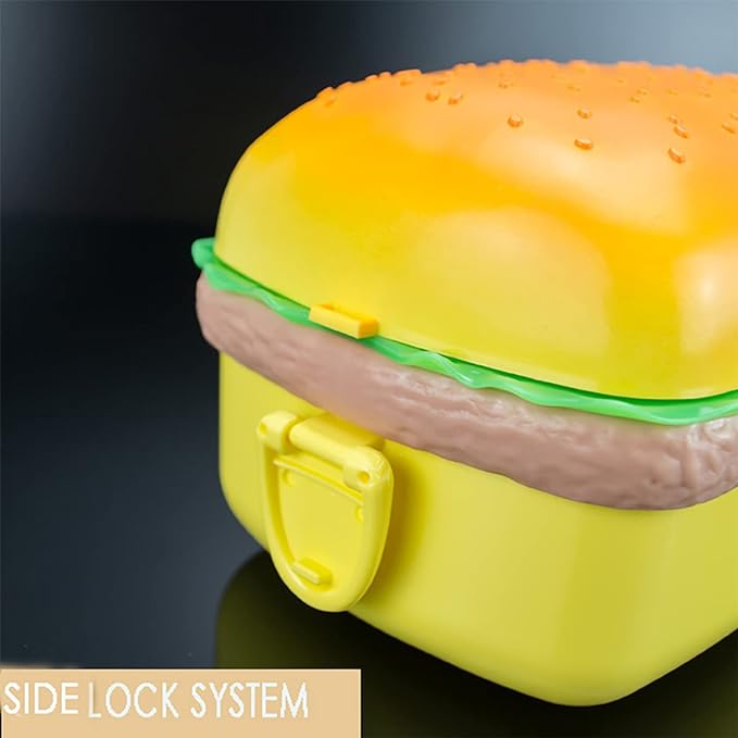 Burger Tiffin Box for Kids Lunch - Big 3 Tier | Kids Lunch Box for School for Boys & Girls | Burger Tiffin Box for sandwich box Snacks | Lunch Box for School Girls | Tiffin Box for Kids Boys Insulated