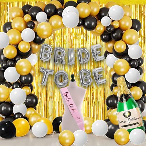 Party Propz Bride to Be Decoration Set Combo - 41pcs Bridal Shower Decorations Kit | With Bride to Be Sash, Champaign Foil Balloon | Bachelorette Party Decorations | Bride to Be Decoration