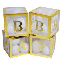 Party Propz Cardstock Golden Baby Balloon Box For 1St Birthday Decoration-3Pcs 1 Set 1St Birthday Decorations For,Cake Smash, Balloon Supplies