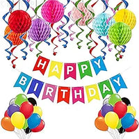Party Propz Paper Birthday Decoration Items, Multicolour, 49 Pcs, 12 Pcs, 30 Pcs, 6 Pcs, 6 Pcs, 12 Pcs