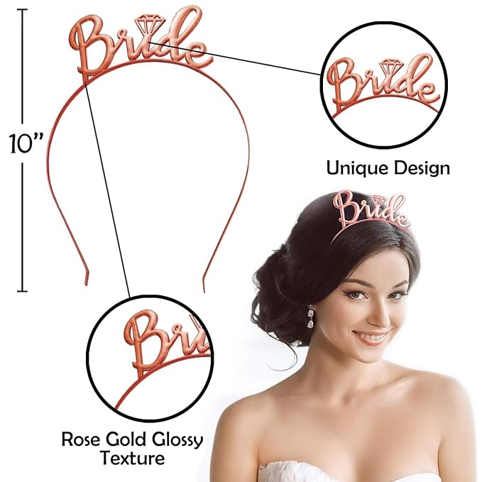 Party Propz Bride To Be Decoration Set Combo - 26 Pcs Bachelorette Party Decorations | Bride To Be Props | Bride To Be Sash | Bride To Be Tiara | Bride To Be Accessories | Bride To Be Sash And Crown