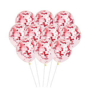 Party Propz Red Confetti Balloons For Decoration - 50Pcs Confetti Balloons Red/Pre Filled Confetti Balloons