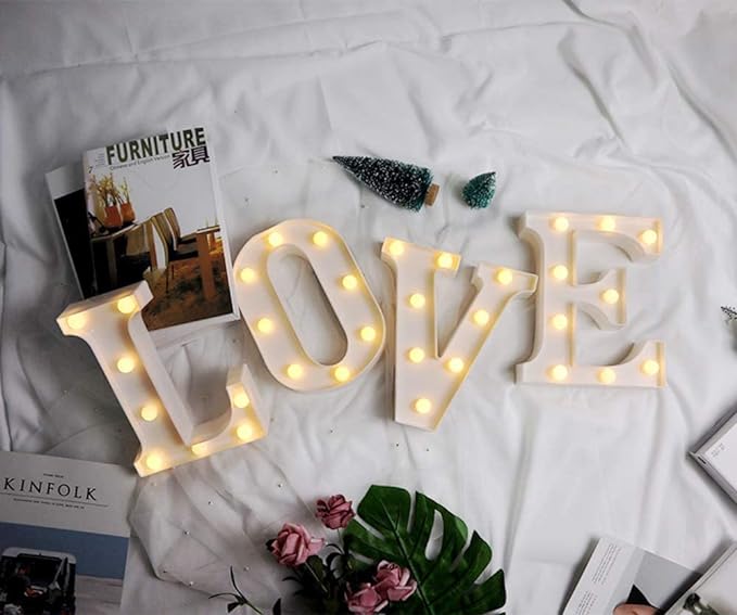 Party Propz Marquee Alphabet Light Letters for Room Decor Lights - (&) Led Lights for Room Decoration - Asthetic Decorations Letter Light for Room Decor Light/Kids Room Decor Items for Name Light