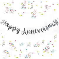 Party Propz Happy Anniversary Banner - Pack of 1 Happy Anniversary Decoration Banner/Anniversary Banner/Anniversary Decoration Items