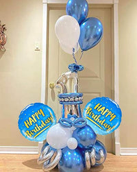 Party Propz 1St Birthday Decoration Items - 23 Pcs,Blue Birthday Balloons For Decoration|First Birthday Decoration Boy|1St Decoration Items For Boy|One Balloon For 1St Birthday|Metallic,Foil Balloons