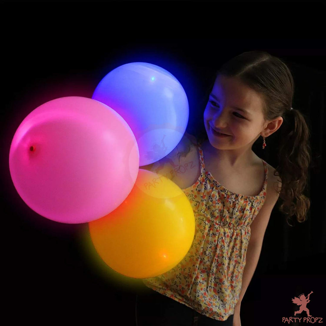 Party Propz Rubber Led Light Balloons For Decortaion/Led Balloons- 25Pcs Led Balloons For Birthday, Anniversaries,Wedding Decorations, Multicolor