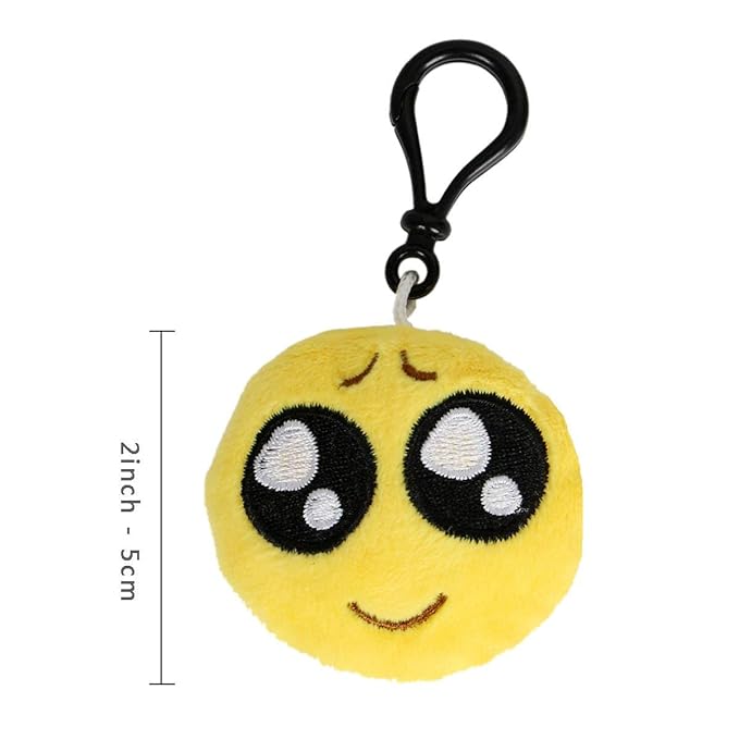 Party Propz Emoji Keychain for girls - 6 Pcs Assorted Smiley Keychain Return Gift for Kids | Smiley Boys Keychain | Birthday Return Gifts for Kids | Emoji Theme Cute Keychains | Key chain for Kids