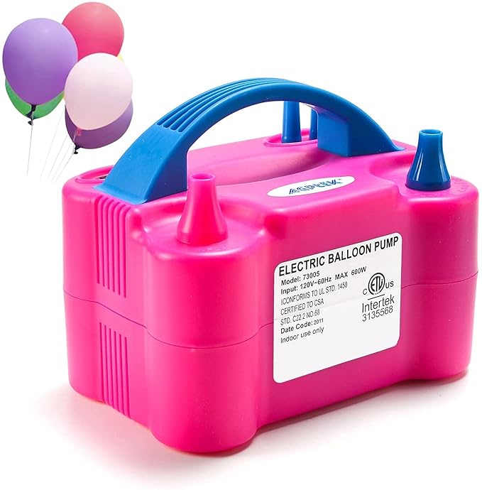 Party Propz Electric Air Balloon Pump Machine - Dual Nozzle Balloon Pump, Electric- Baloon Pumper Electronic for Birthday Decorations-Electric Air Pump, Balloon Blower Machine- Latex Or Foil