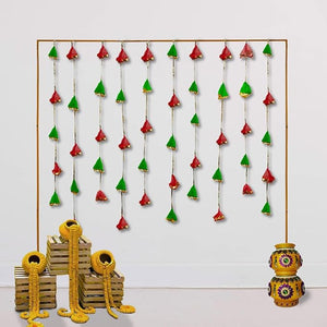 Party Propz Net tassel for decoration - 10 Pcs Door Hangings for Home Decoration | Latkan for Home Decoration | Tassels for Decoration | Traditional Decoration Items | Mandir Decoration Items