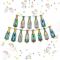 Party Propz Happy Birthday Foil Balloon Set - Bottle Balloons For Decoration | Birthday Foil Balloon | Happy Birthday Banner (cardstock) | Decorative Items For Birthday Celebration Men