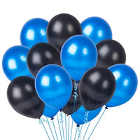 Party Propz Blue Black Metallic Balloons For Decorations -100Pcs For Happy Birthday Balloon Decoration Boys, men, Husband/Balloon Garland Kit/Metallic Helium Ballons/Ballon Items For Decor