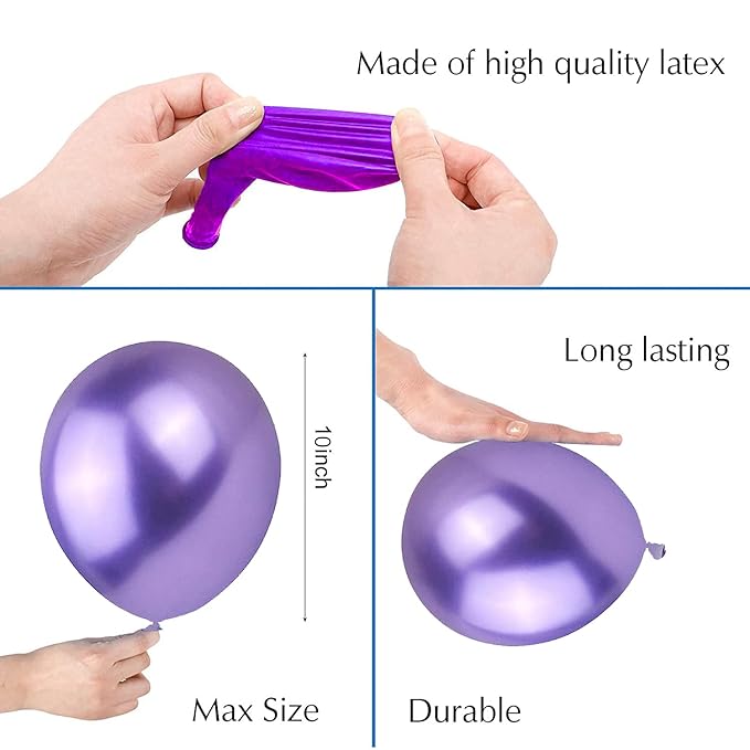 Party Propz Mermaid Balloons for Birthday Decoration -Pack of 56 Balloon Decoration for Birthday | Birthday Decoration Items for Girl | Mermaid Theme Birthday Decorations | Balloon Decoration Kit