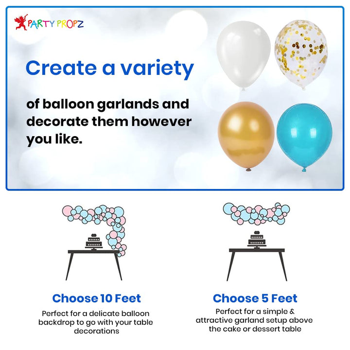 Party Propz Birthday Decoration Items-63 Pcs,Blue Birthday Decoration Items For Boy,Husband|Birthday Decorations For Boys|Confetti,Foil,Metallic Balloons For Decoration|Fringe Curtain,Balloon Pump