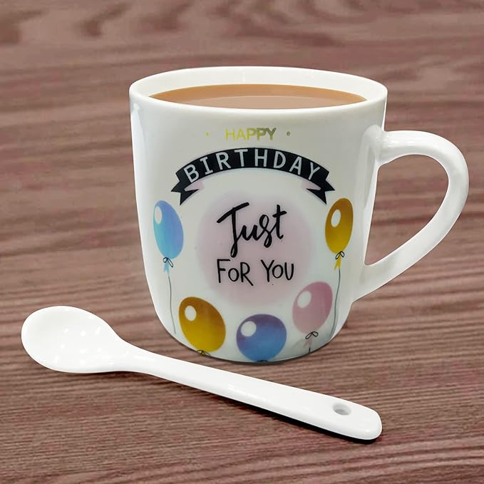 Party Propz Cute Coffee Mugs - 330 ML Funny and Cute Coffee Mugs for Couples | Cute Mugs for Coffee | White Coffee Mugs | Tea Mugs | Coffee Mugs Set | Gift for Wedding Day | Gift for Wife