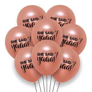 Party Propz Rose Gold She Said yes Balloons for Bridal Shower Decorations/Propose Day -30 Pcs