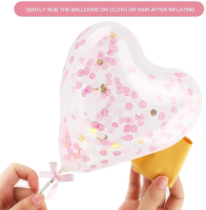 Party Propz Happy Birthday Pink Cake Topper, Cupcake Topper with Pink Paper Fans,Confetti Balloon, Birthday Cake Decorations 6Pcs for Baby Girls-(Pink Color), Wife Girl Friend Birthday Cake Decoration