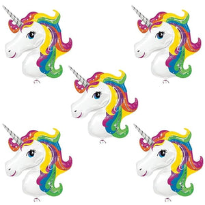 Unicorn Foil Balloon 1.5 foot small Pack of 5 pices