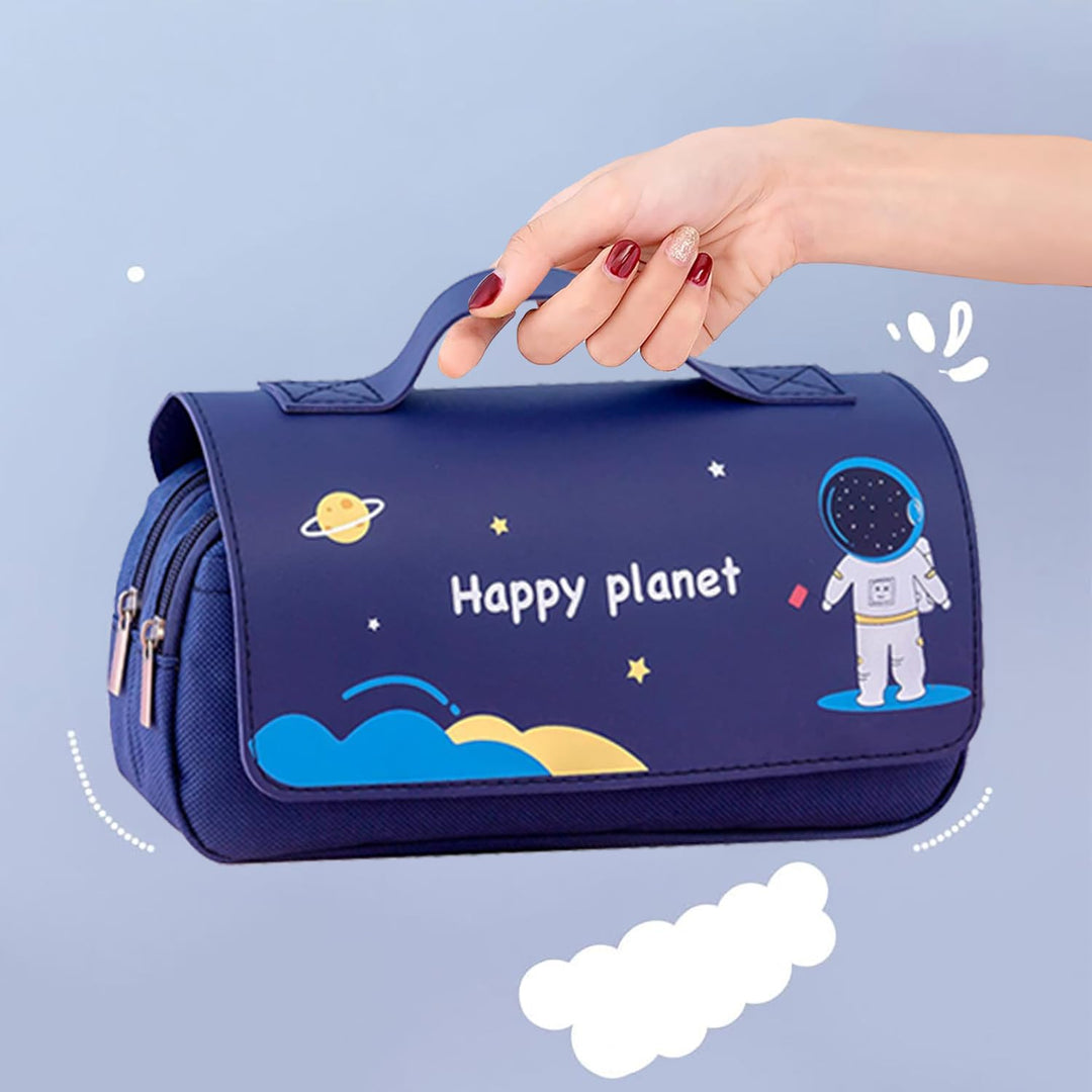 Party Propz Pencil Pouch for Boys - Universe Space Theme Pencil Pouches for Stationary | Aesthetic Pencil Case for College Students | School Pouch for Boys Stylish | Cute Pen Pouch for Boys Korean Bag