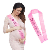 Party Propz Pink Rubber Mom To Be Sash - For Baby Shower | Mom To Be Props| Baby Shower Gifts| Baby Shower Decoration Items | Baby Shower Props For Photoshoot | Props For Maternity Photoshoot, 1 Piece