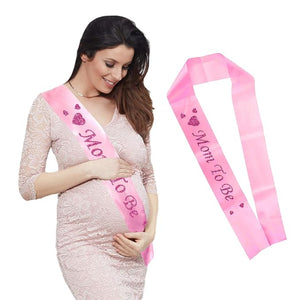 Party Propz Pink Rubber Mom To Be Sash - For Baby Shower | Mom To Be Props| Baby Shower Gifts| Baby Shower Decoration Items | Baby Shower Props For Photoshoot | Props For Maternity Photoshoot, 1 Piece