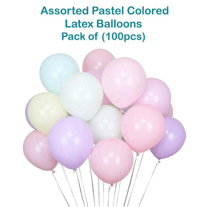 Party Propz Pastel Rubber Balloons For Birthday Decoration Party/Birthday/Party Decoration (Pack Of 100 pcs,Multicolor)