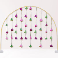 Party Propz Wall Hangings for Home Decoration -Set of 10Pcs, Handmade Door Hangings for Home Decoration | Multicolor Gota Net Hangings | Decorative Garlands for Wedding, Haldi | Traditional Decoration