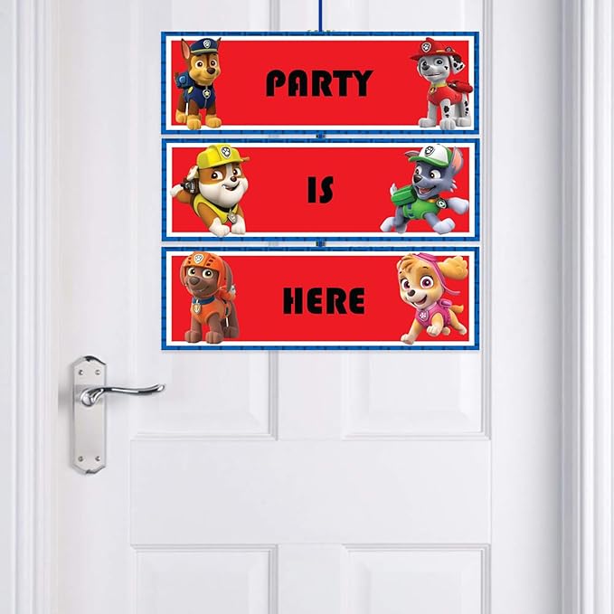 Party Propz Happy Birthday Decoration - 1pc Birthday Cartoon Decoration Items | Dog Theme Birthday Decorations | Welcome Board For Birthday | Birthday Door Decoration