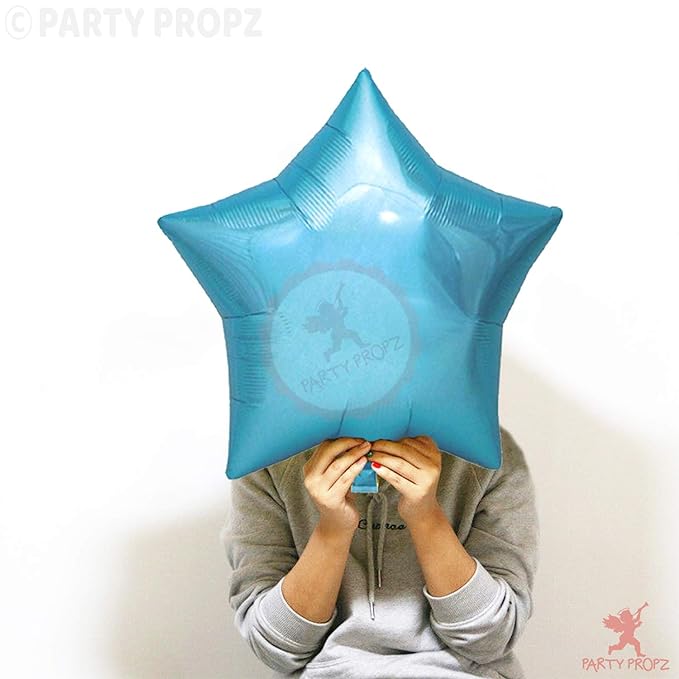 Party Propz 5Pcs 18" Light Star Foil Balloons for Birthday Decoration Items for s Or s/1st Birthday Decoration/Baby Shower Blue