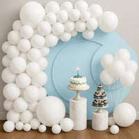25 Pcs Pearl White Metallic Balloons for Decoration – Latex Pastel Set