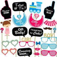 Party Propz Baby Shower Props For Photoshoot - 27 Pcs Baby Shower Decoration Items / Baby Shower Photo Booth Props / Baby Shower Props For Decorations / Maternity Props For Photoshoot / Maternity Photoshoot Props / Baby Shower Props