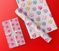 Party Propz Gift Wrapper Sheet - Set of 6 Pcs (19 inches x 29 inches each) Wrapping Paper For Gift Packing | Red and Pink Gifts Paper Sheets | Heart Theme Gifts Wrapping Paper Sheet Roll
