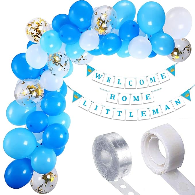 Party Propz Baby Welcome Home Decoration Kit - 43pcs With Welcome Baby Banner (cardstock) | Baby Shower Decorations | Baby Shower Decoration Items| Welcome Baby Decoration | Welcome Home Decoration