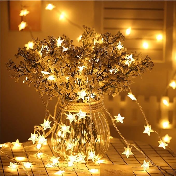 Party Propz Battery Powered Star Lights 10Pcs Decoration Items For Bir PartyPropz