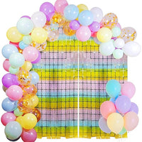 Party Propz Pastel Balloons Decoration Kit - Set of 49 Pcs Rainbow Theme Birthday Decorations | Unicorn Theme Birthday Decorations Kit | Birthday Decoration Items | Birthday Backdrop For Decoration